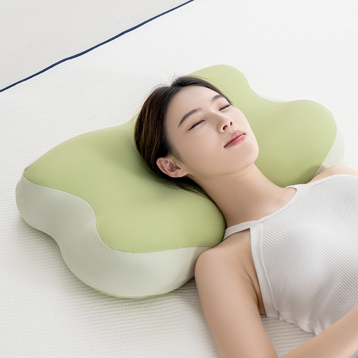 91家纺网 家纺一手货源 找家纺 昕科 2026新款蝴蝶记忆棉深睡支撑枕记忆棉枕头蝶形护颈枕芯枕头 蝴蝶深睡支撑枕-绿色