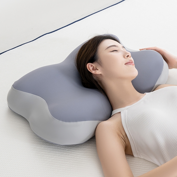 91家纺网 家纺一手货源 找家纺 昕科 2026新款蝴蝶记忆棉深睡支撑枕记忆棉枕头蝶形护颈枕芯枕头 蝴蝶深睡支撑枕-灰色