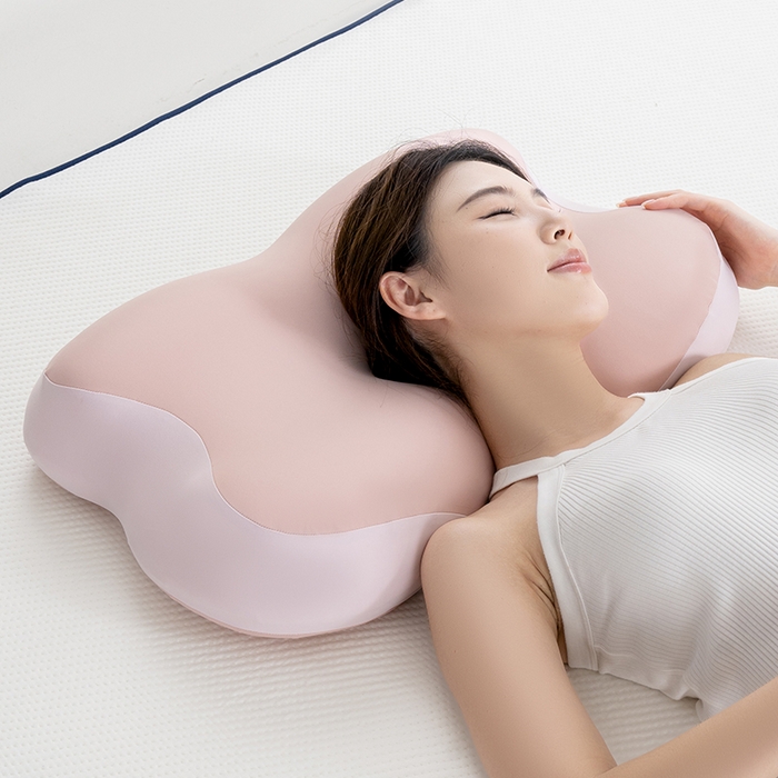 91家纺网 家纺一手货源 找家纺 昕科 2026新款蝴蝶记忆棉深睡支撑枕记忆棉枕头蝶形护颈枕芯枕头 蝴蝶深睡支撑枕-粉色