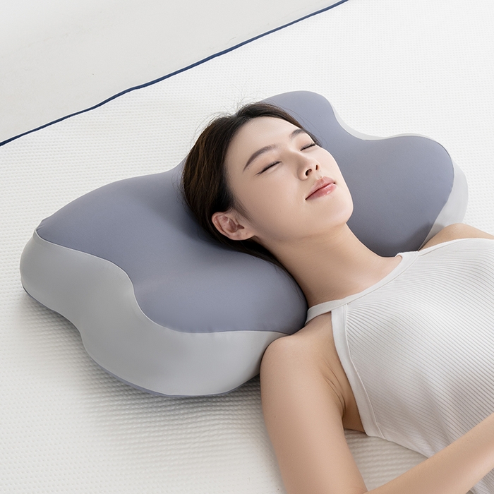 91家纺网 家纺一手货源 找家纺 昕科 2026新款蝴蝶记忆棉深睡支撑枕记忆棉枕头蝶形护颈枕芯枕头 蝴蝶深睡支撑枕-灰色