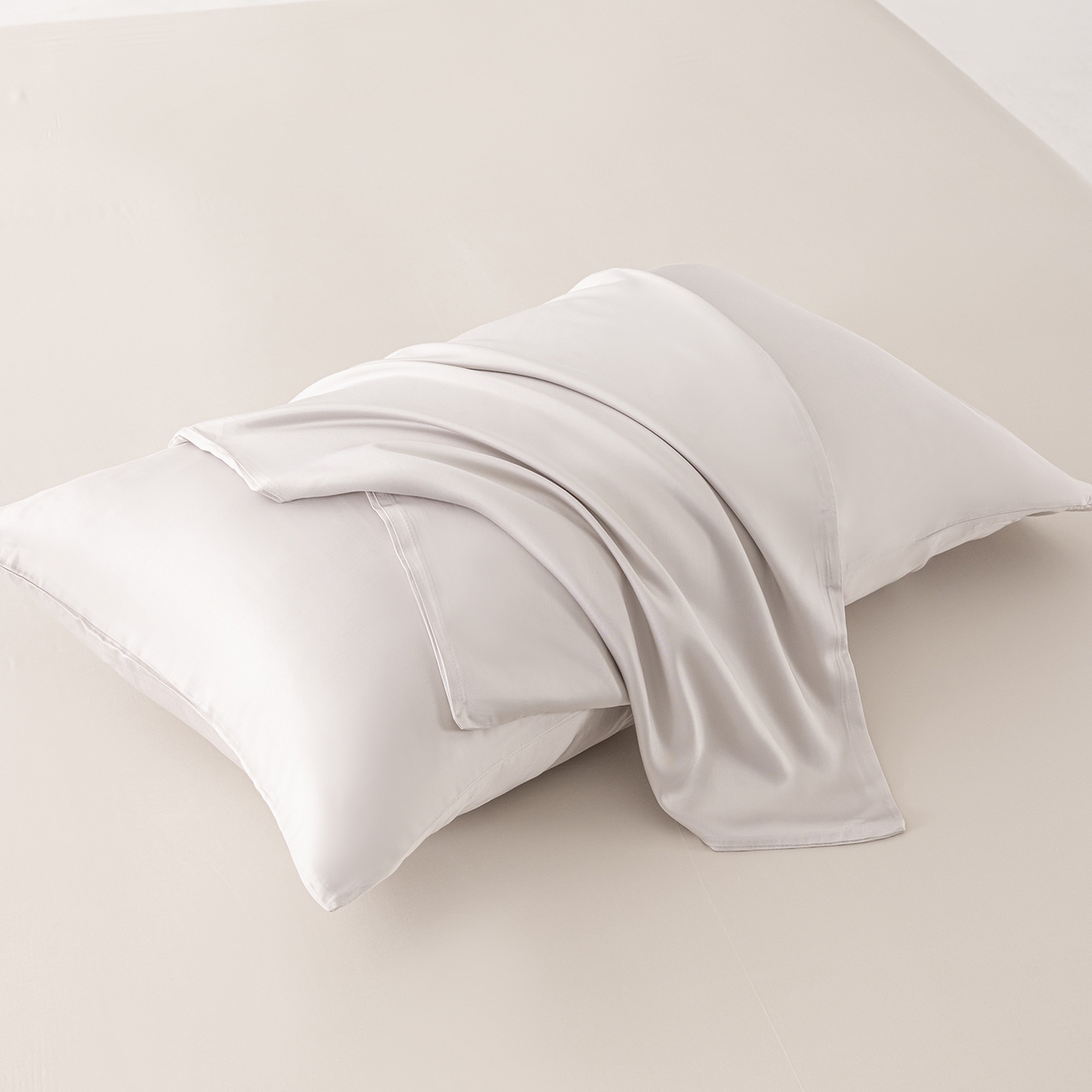 91家纺网 家纺一手货源 找家纺 （总）轩和家居 2026新款竹浆纤维纯色单枕套系列