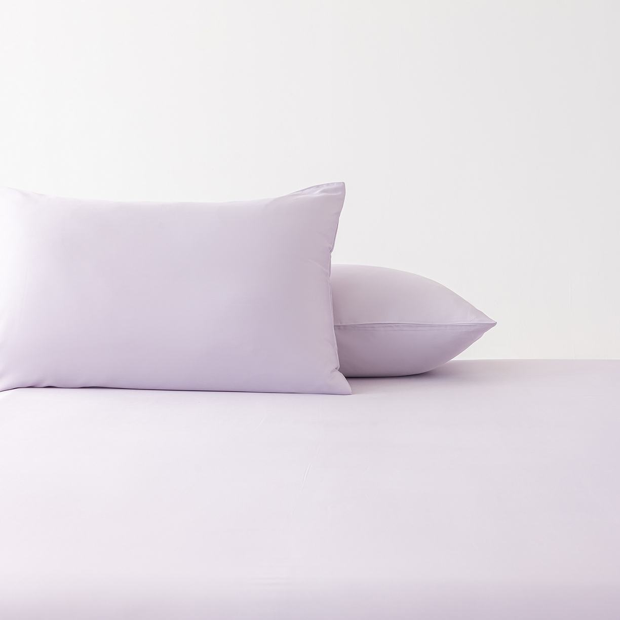 91家纺网 家纺一手货源 找家纺 轩和家居 2026新款竹浆纤维纯色单枕套系列 淡紫