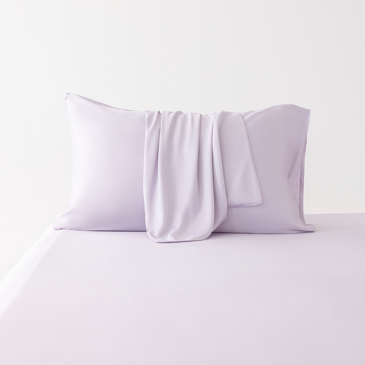 91家纺网 家纺一手货源 找家纺 轩和家居 2026新款竹浆纤维纯色单枕套系列 淡紫