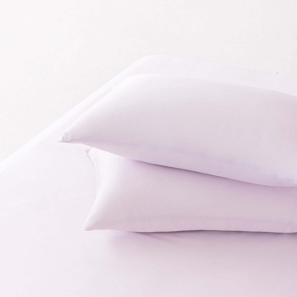 91家纺网 家纺一手货源 找家纺 轩和家居 2026新款竹浆纤维纯色单枕套系列 甜紫