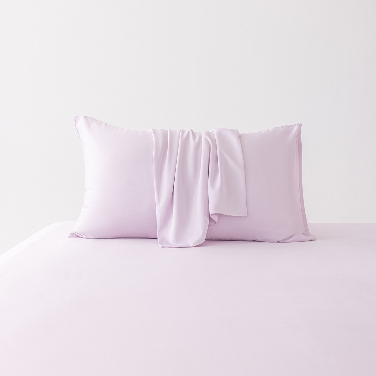 91家纺网 家纺一手货源 找家纺 轩和家居 2026新款竹浆纤维纯色单枕套系列 甜紫