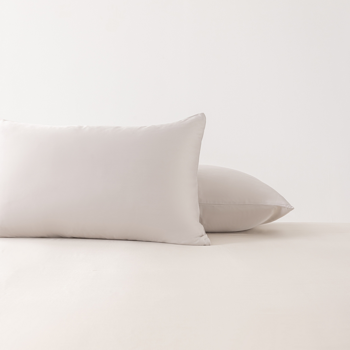 91家纺网 家纺一手货源 找家纺 轩和家居 2026新款竹浆纤维纯色单枕套系列 椰灰