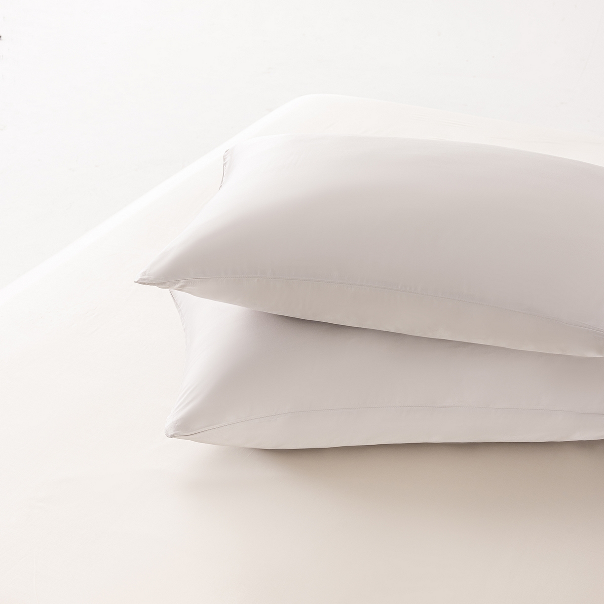 91家纺网 家纺一手货源 找家纺 轩和家居 2026新款竹浆纤维纯色单枕套系列 椰灰