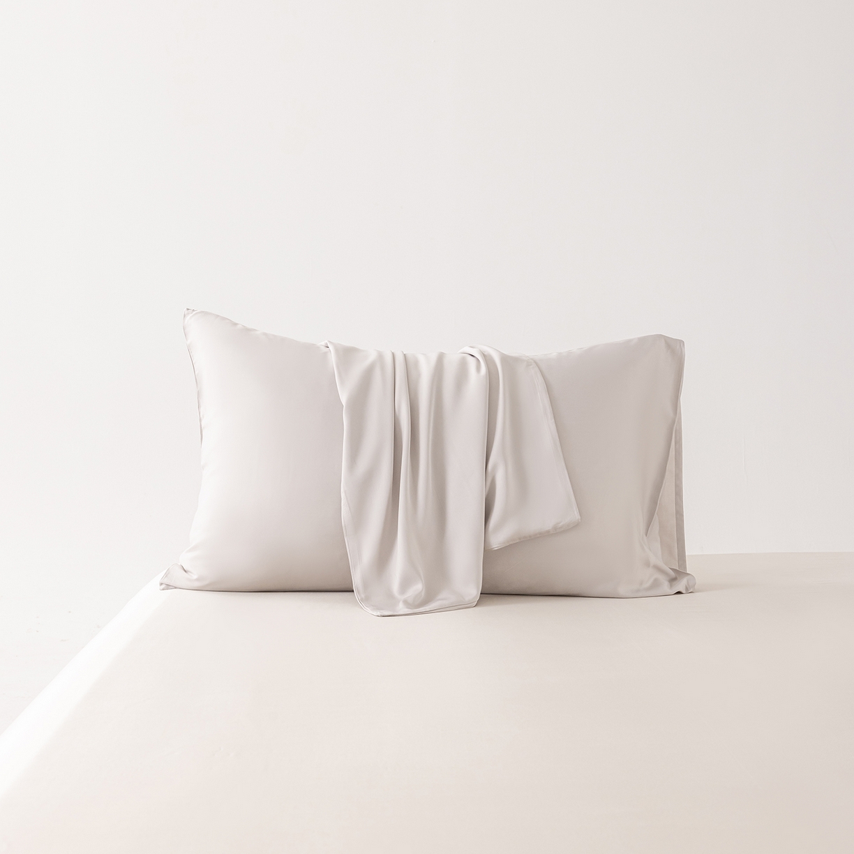 91家纺网 家纺一手货源 找家纺 轩和家居 2026新款竹浆纤维纯色单枕套系列 椰灰