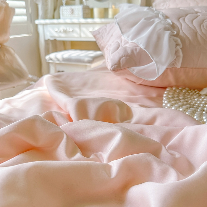 91家纺网 家纺一手货源 找家纺 （总）网红馆（ck家纺） 2026春夏新款韩系巴黎纱夏被夏凉被空调被床盖四件套-曼塔玫瑰