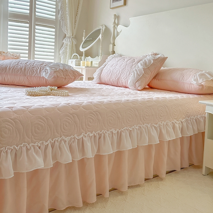 91家纺网 家纺一手货源 找家纺 （总）网红馆（ck家纺） 2026春夏新款韩系巴黎纱夏被夏凉被空调被床盖四件套-曼塔玫瑰