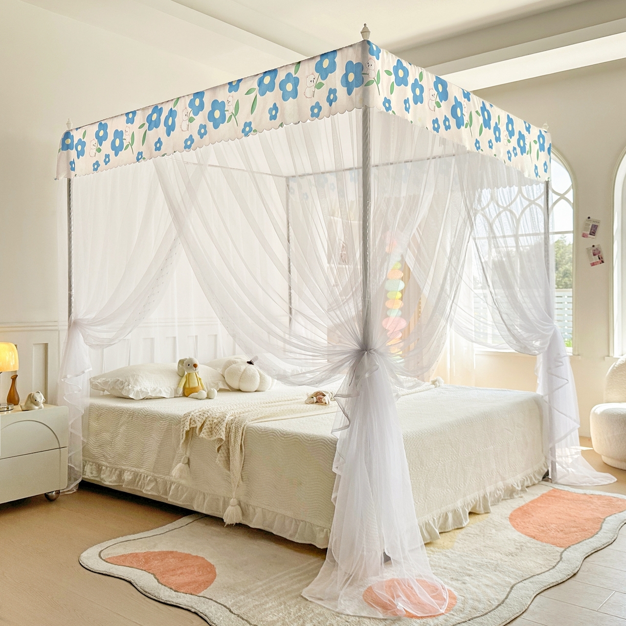 91家纺网 家纺一手货源 找家纺 （总）永旺家纺 2026新款宫廷落地印花款蚊帐