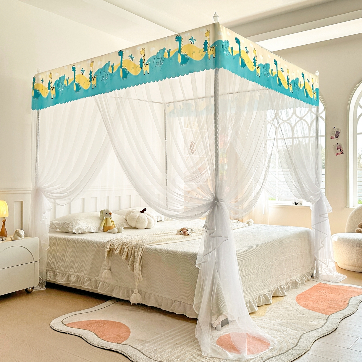 91家纺网 家纺一手货源 找家纺 （总）永旺家纺 2026新款宫廷落地印花款蚊帐