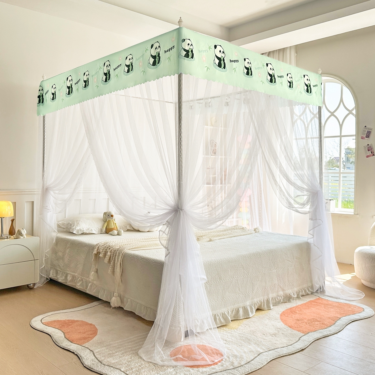 91家纺网 家纺一手货源 找家纺 （总）永旺家纺 2026新款宫廷落地印花款蚊帐