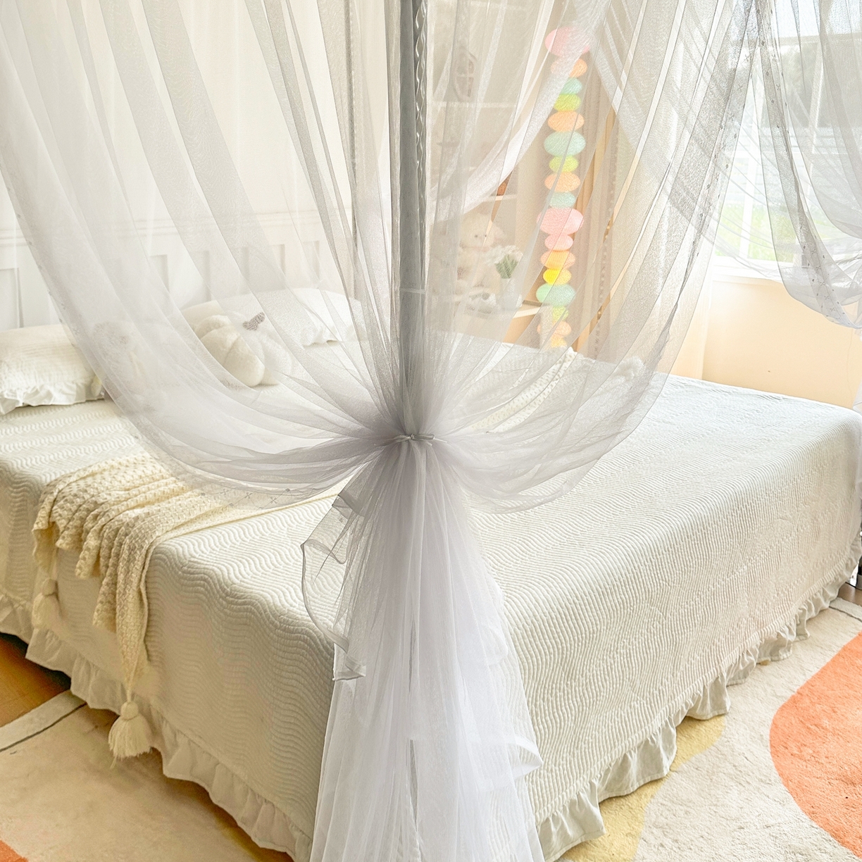 91家纺网 家纺一手货源 找家纺 （总）永旺家纺 2026新款宫廷落地印花款蚊帐