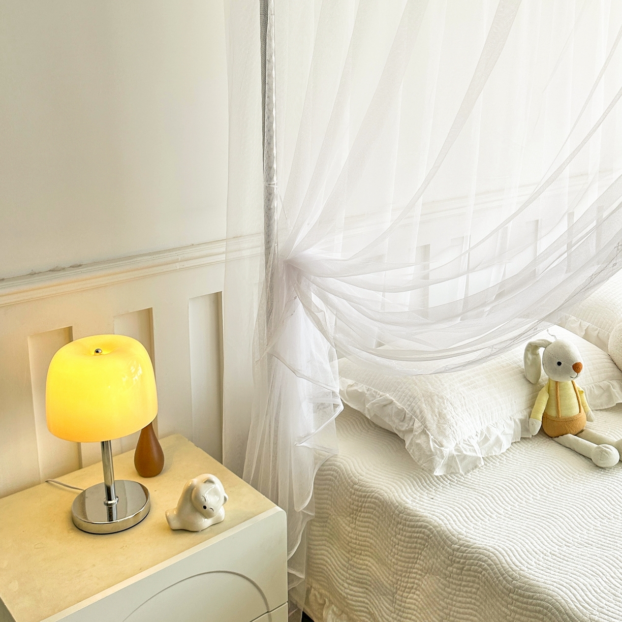 91家纺网 家纺一手货源 找家纺 永旺家纺 2026新款宫廷落地印花款蚊帐 中国风