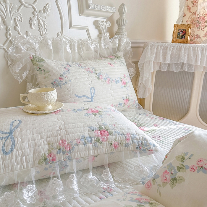 91家纺网 家纺一手货源 找家纺 （总）网红馆（ck家纺） 2026春夏新款小清新田园全棉印花床盖三件套