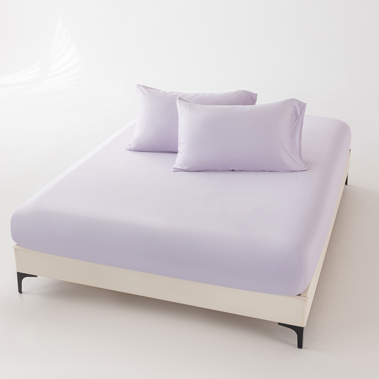 91家纺网 家纺一手货源 找家纺 轩和家居 2026新款竹浆纤维纯色单床笠系列 淡紫