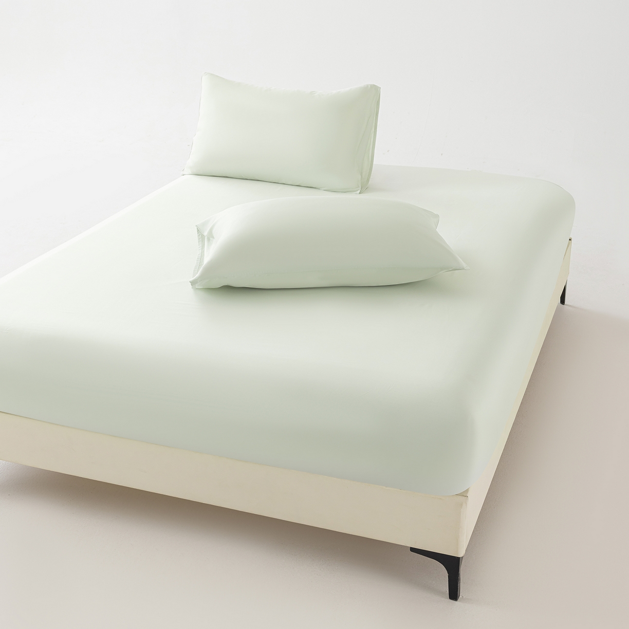 91家纺网 家纺一手货源 找家纺 轩和家居 2026新款竹浆纤维纯色单床笠系列 奇异莓