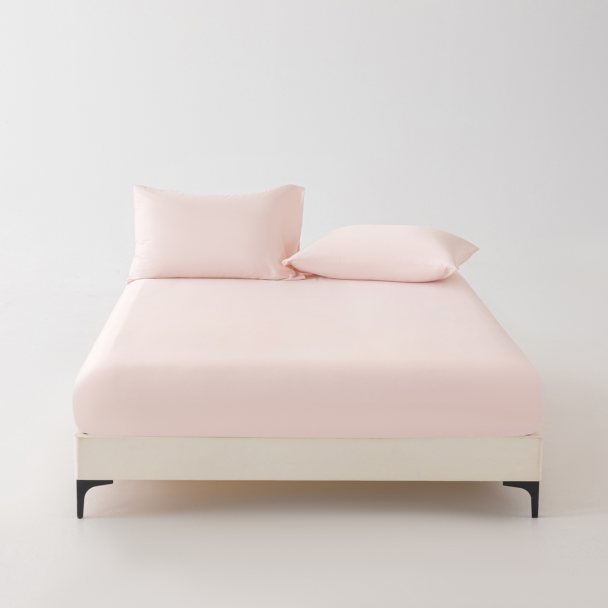 91家纺网 家纺一手货源 找家纺 轩和家居 2026新款竹浆纤维纯色单床笠系列 软玉