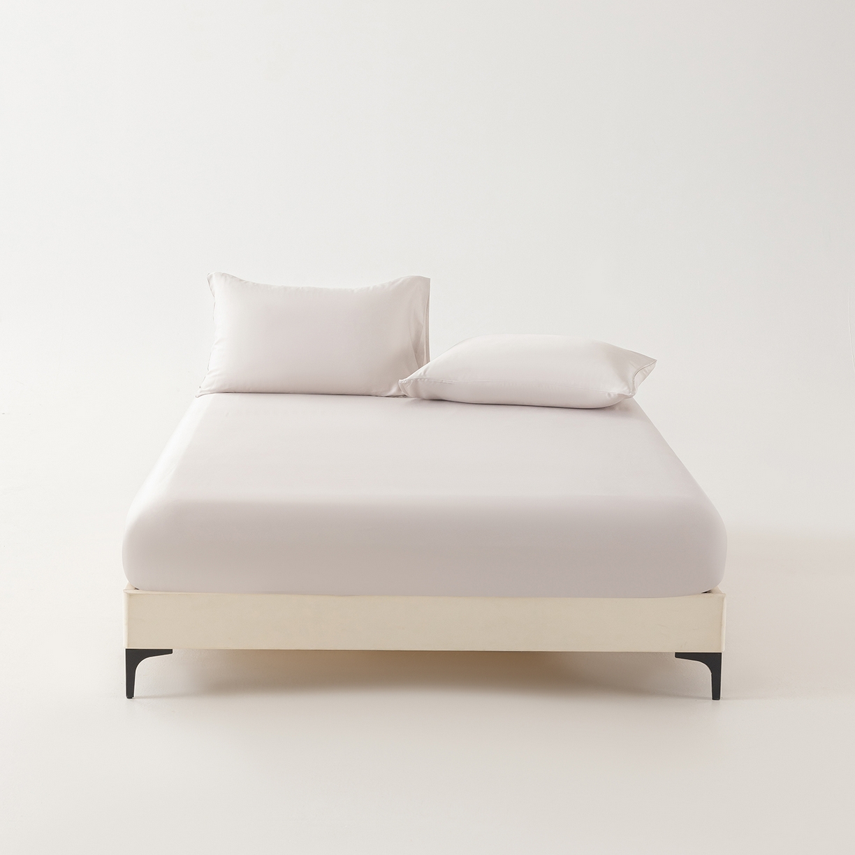 91家纺网 家纺一手货源 找家纺 轩和家居 2026新款竹浆纤维纯色单床笠系列 椰灰