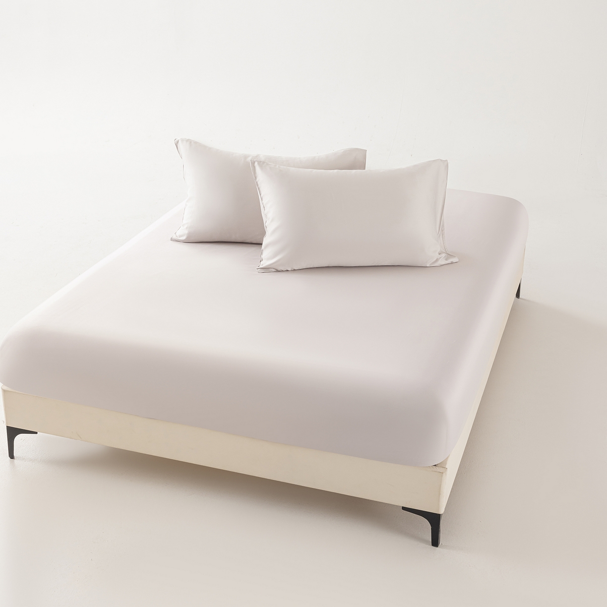 91家纺网 家纺一手货源 找家纺 轩和家居 2026新款竹浆纤维纯色单床笠系列 椰灰