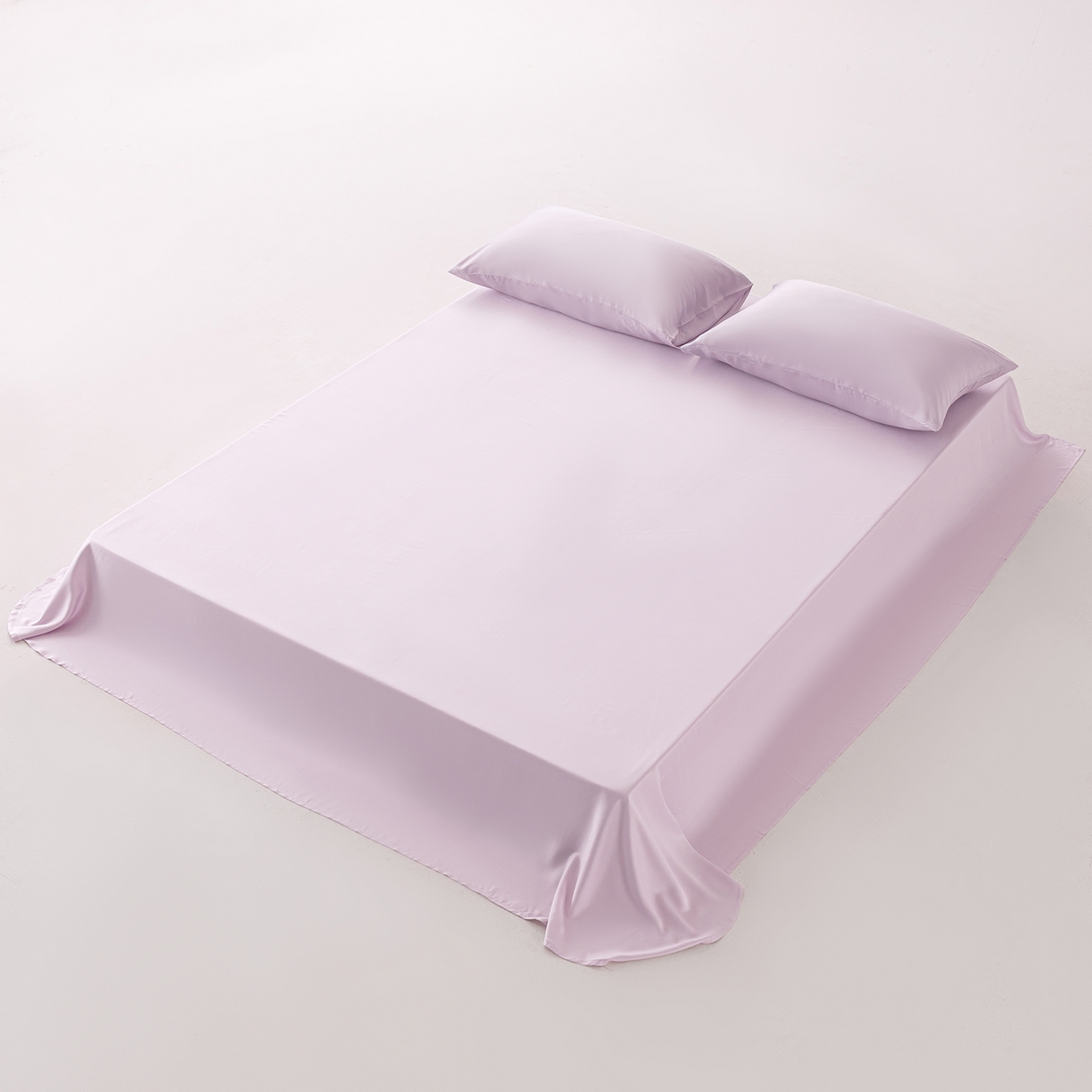 91家纺网 家纺一手货源 找家纺 轩和家居 2026新款竹浆纤维纯色单品床单系列 甜紫