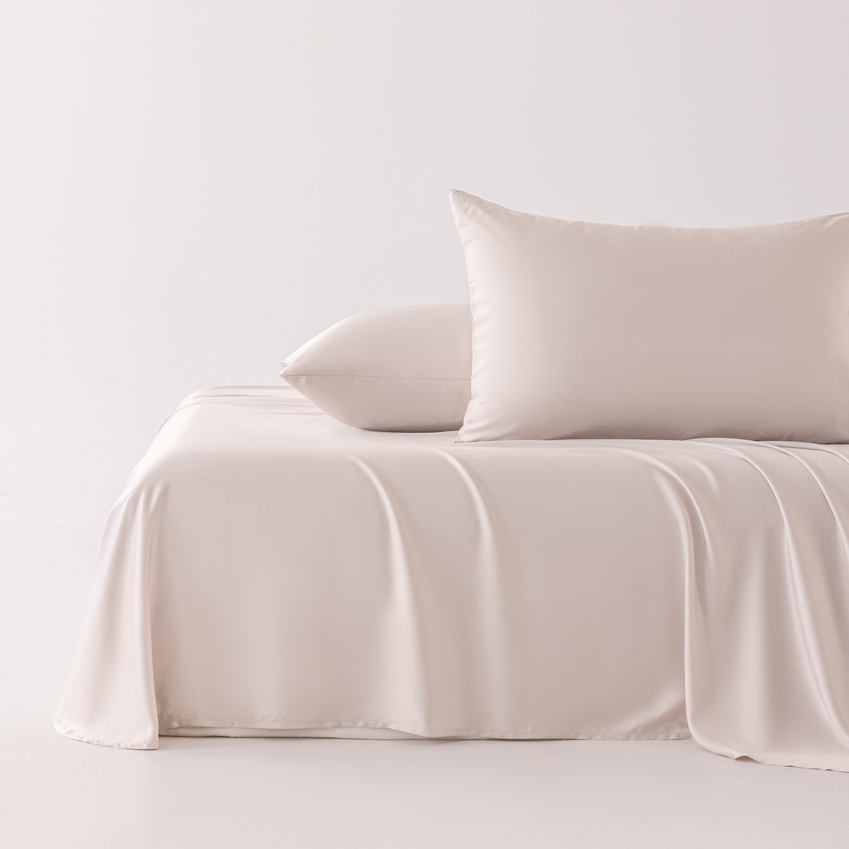 91家纺网 家纺一手货源 找家纺 轩和家居 2026新款竹浆纤维纯色单品床单系列 椰灰