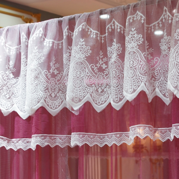 91家纺网 家纺一手货源 找家纺 永旺家纺 2026新款宫廷落地三门开蚊帐--春暖花开 红豆沙