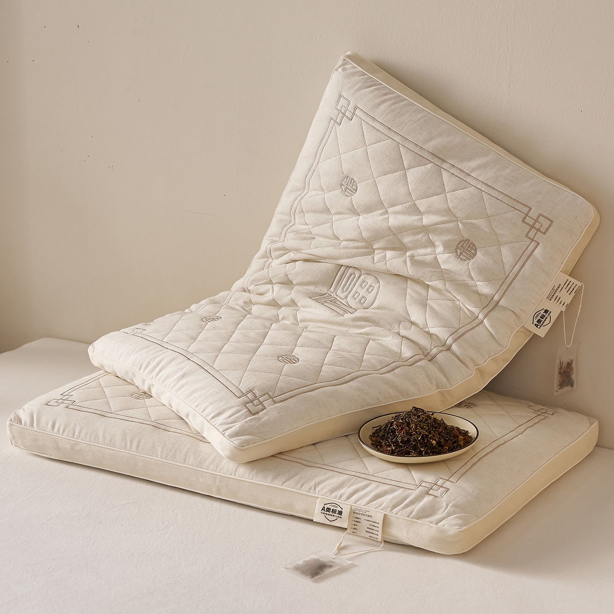 91家纺网 家纺一手货源 找家纺 （总）乐可 2026新款铁观音茉莉花香枕枕头枕芯