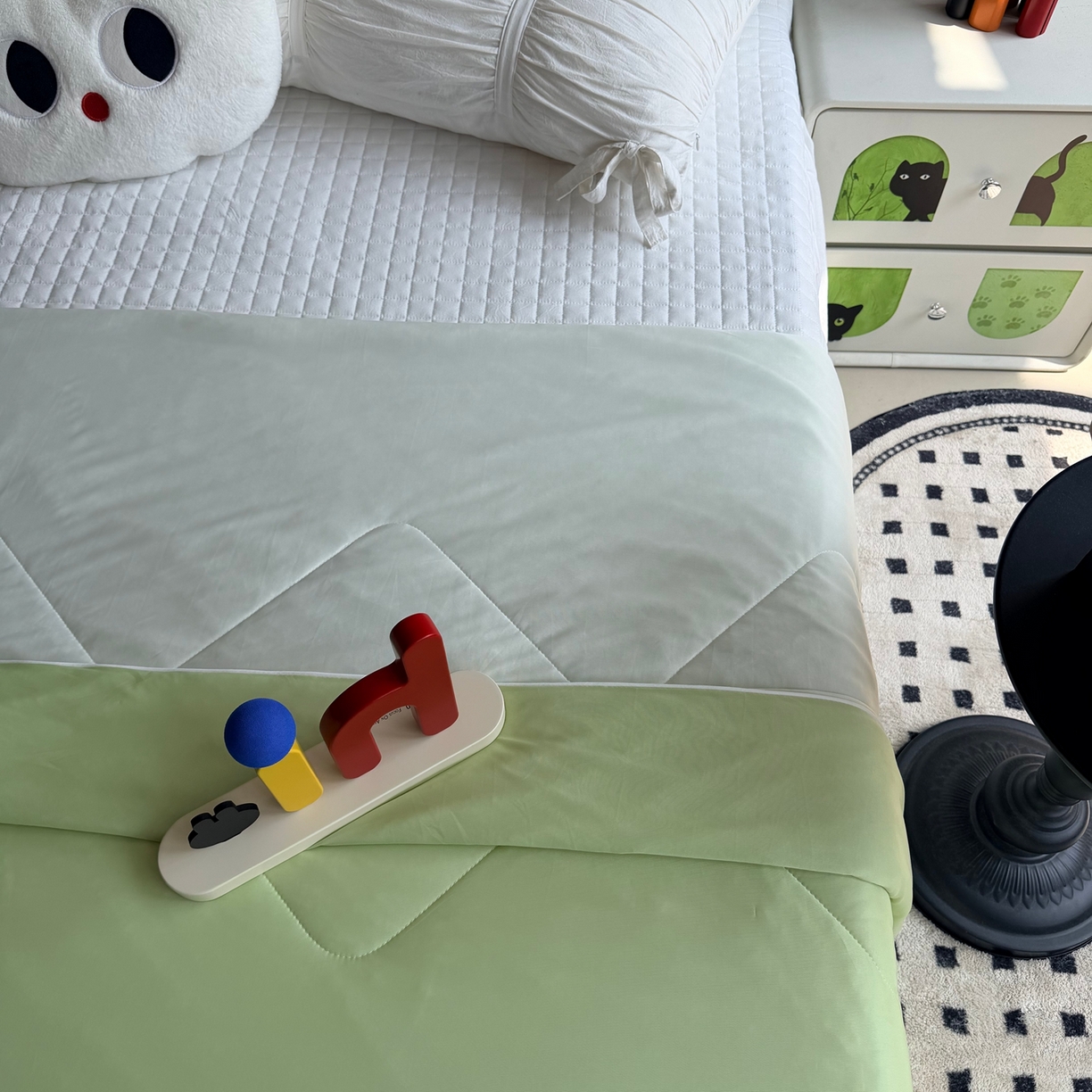 91家纺网 家纺一手货源 找家纺 莱豫家纺 2026春夏新款A类凉感小冰皮夏凉被夏被空调被 薄荷奶绿