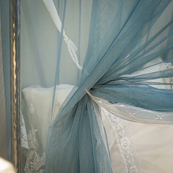 91家纺网 家纺一手货源 找家纺 （总）永旺家纺 2026新款加密帐纱唯美花边宫廷蚊帐-凤羽