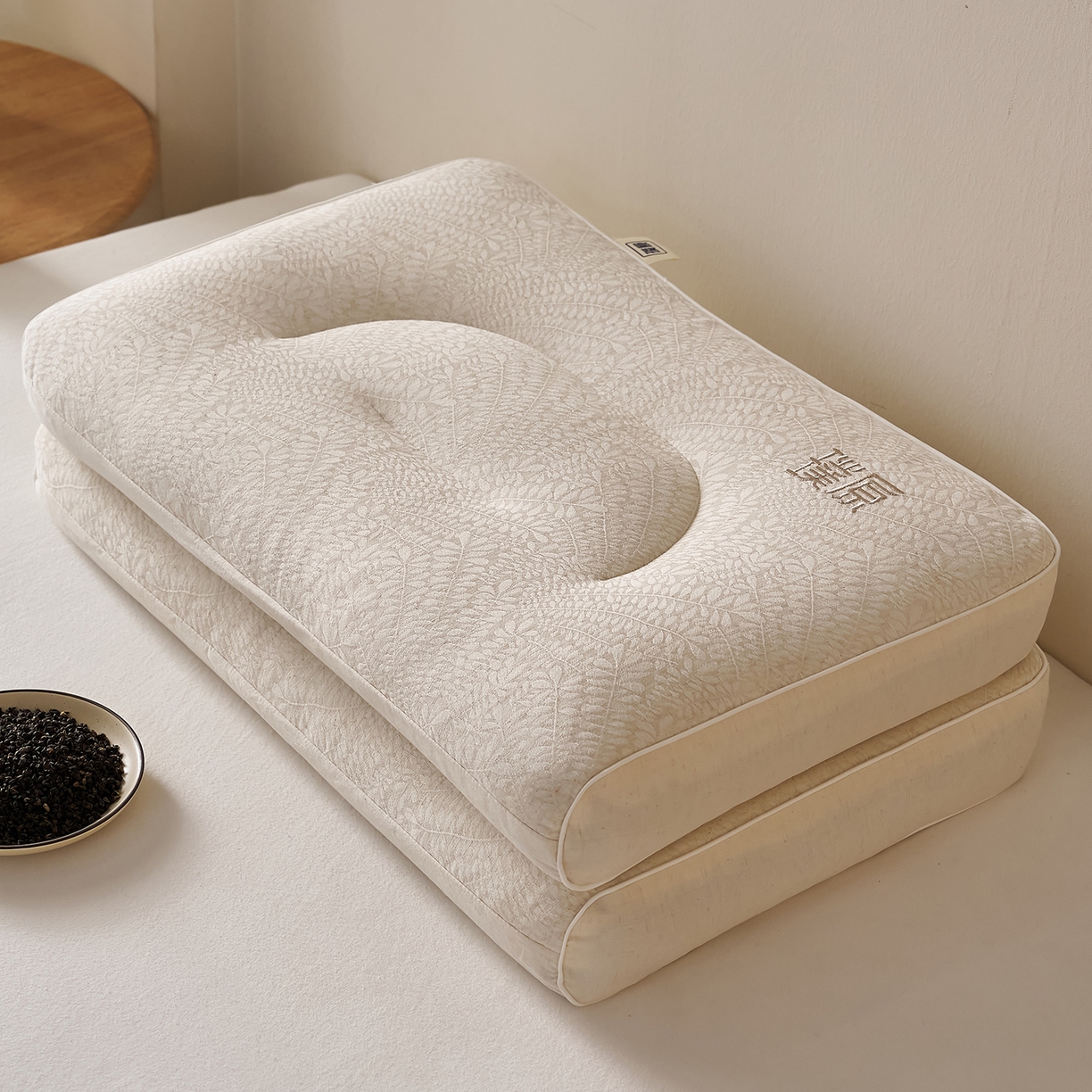 91家纺网 家纺一手货源 找家纺 乐可 2026新款彩条三角枕荞麦枕香丸枕枕头枕芯 彩条三角枕-荞麦款-黄