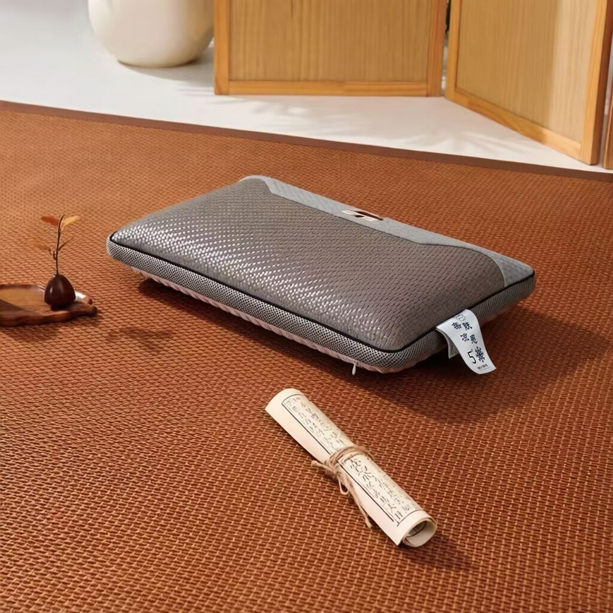 91家纺网 家纺一手货源 找家纺 永旺家纺 2026新款凉感PE藤枕枕头枕芯 浅灰