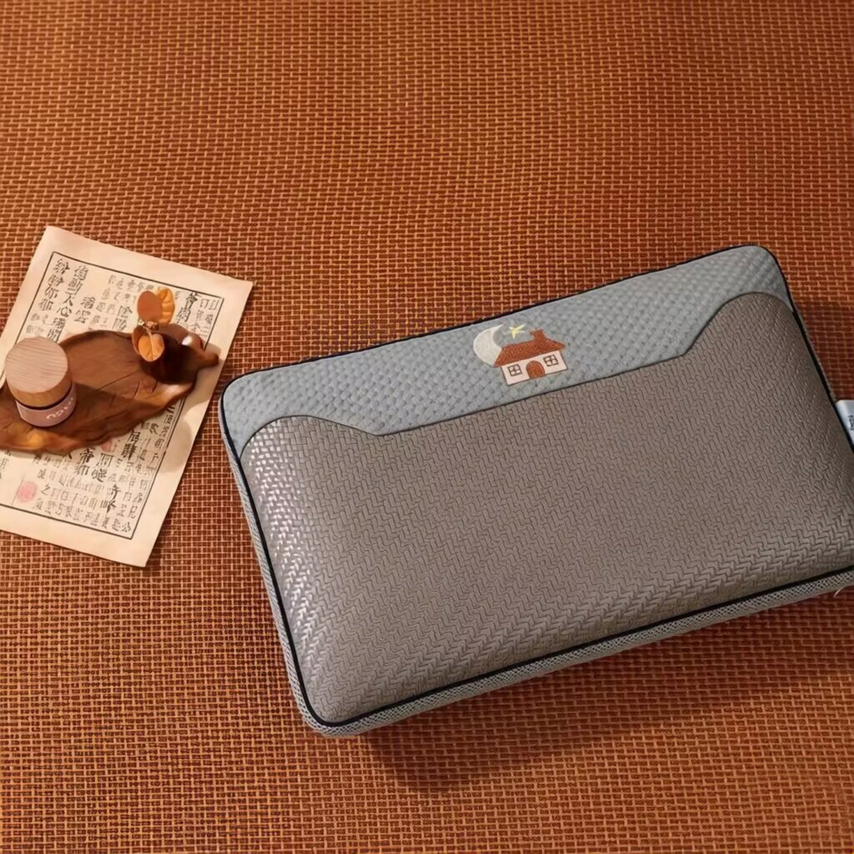 91家纺网 家纺一手货源 找家纺 永旺家纺 2026新款凉感PE藤枕枕头枕芯 浅灰