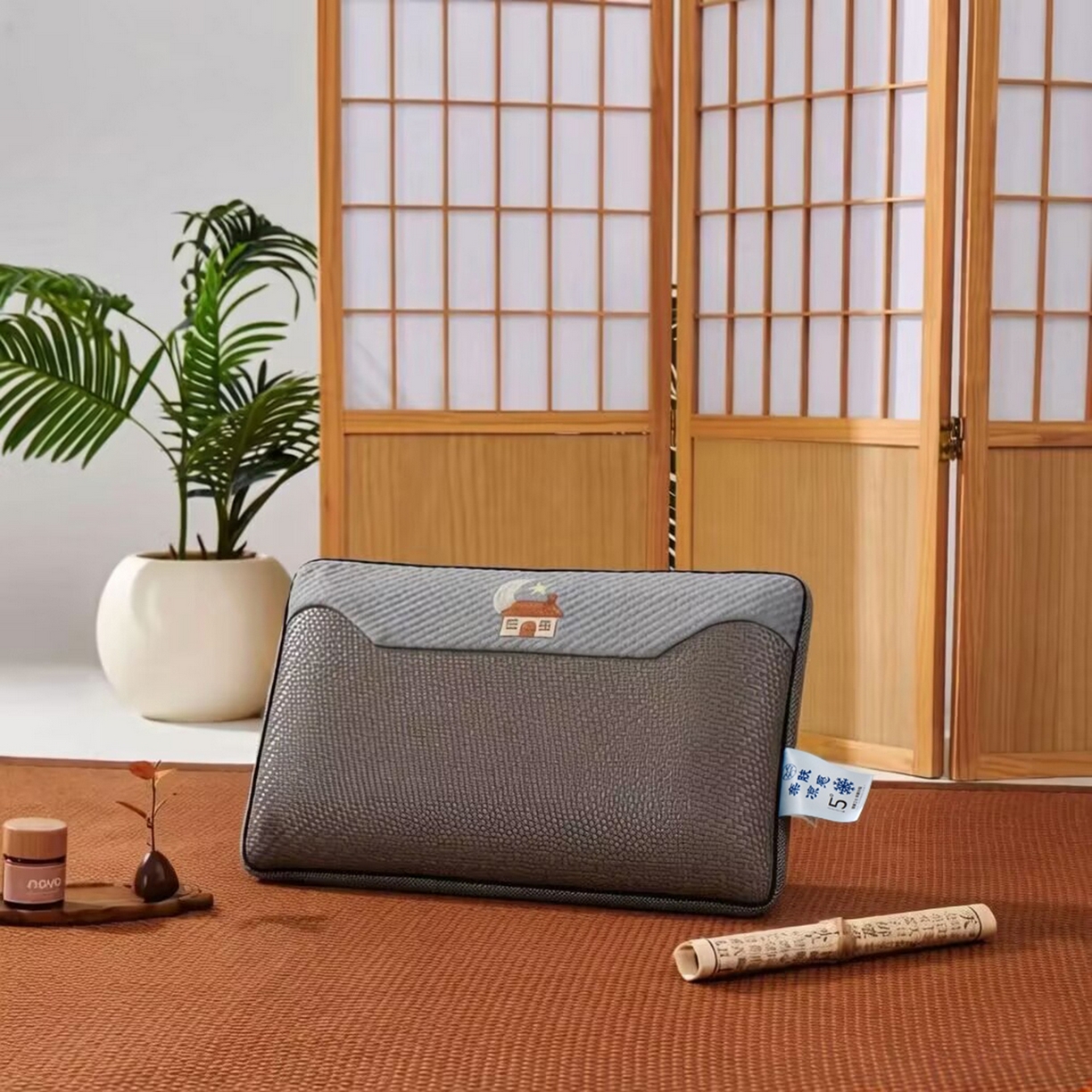 永旺家纺 2026新款凉感PE藤枕枕头枕芯 浅灰