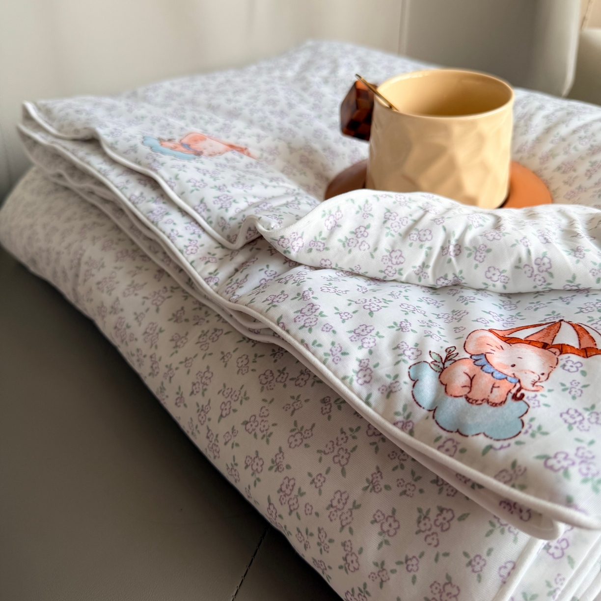 莱豫家纺 2026春夏新款A类凉感小冰皮夏凉被夏被空调被 可爱小象