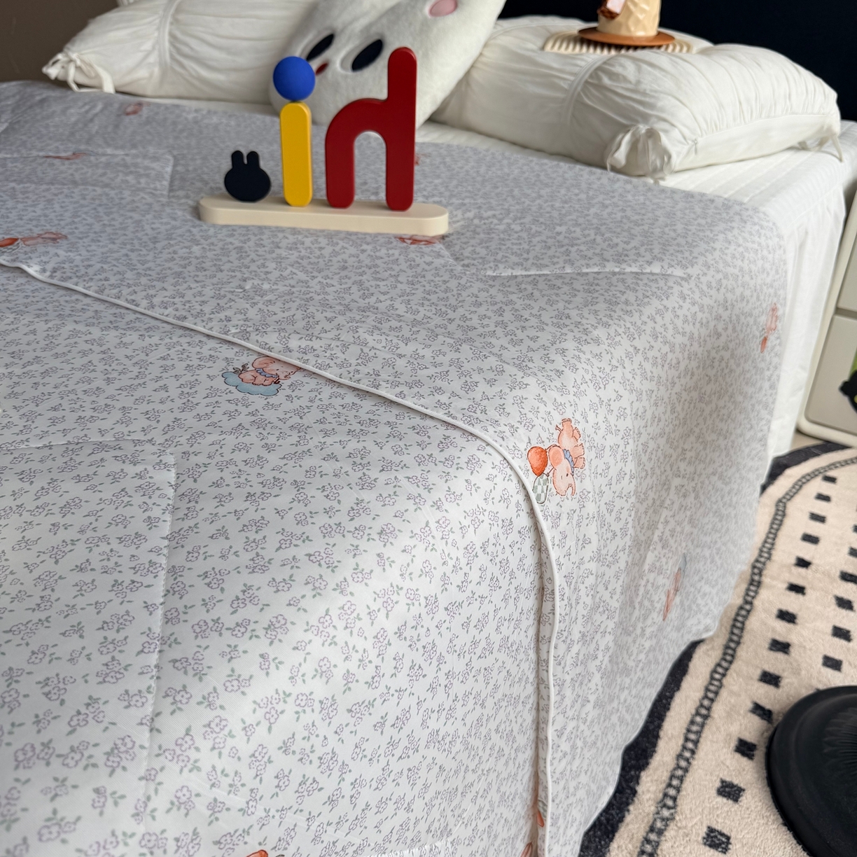 91家纺网 家纺一手货源 找家纺 莱豫家纺 2026春夏新款A类凉感小冰皮夏凉被夏被空调被 可爱小象