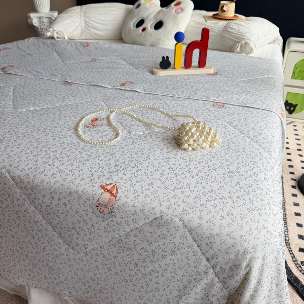 91家纺网 家纺一手货源 找家纺 莱豫家纺 2026春夏新款A类凉感小冰皮夏凉被夏被空调被 可爱小象