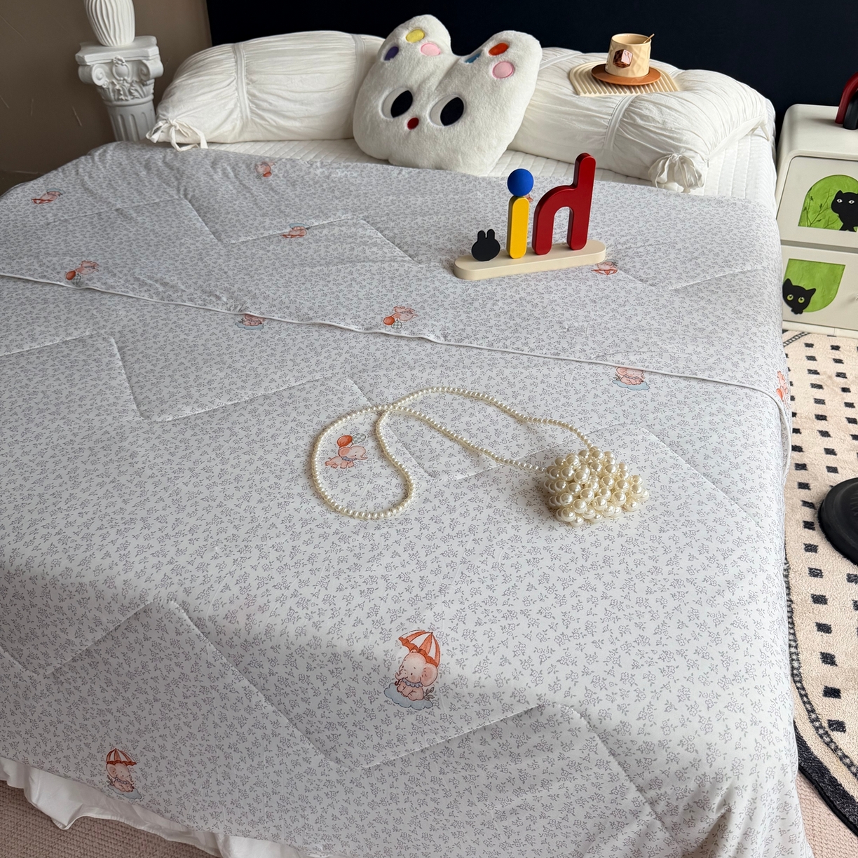 91家纺网 家纺一手货源 找家纺 莱豫家纺 2026春夏新款A类凉感小冰皮夏凉被夏被空调被 可爱小象