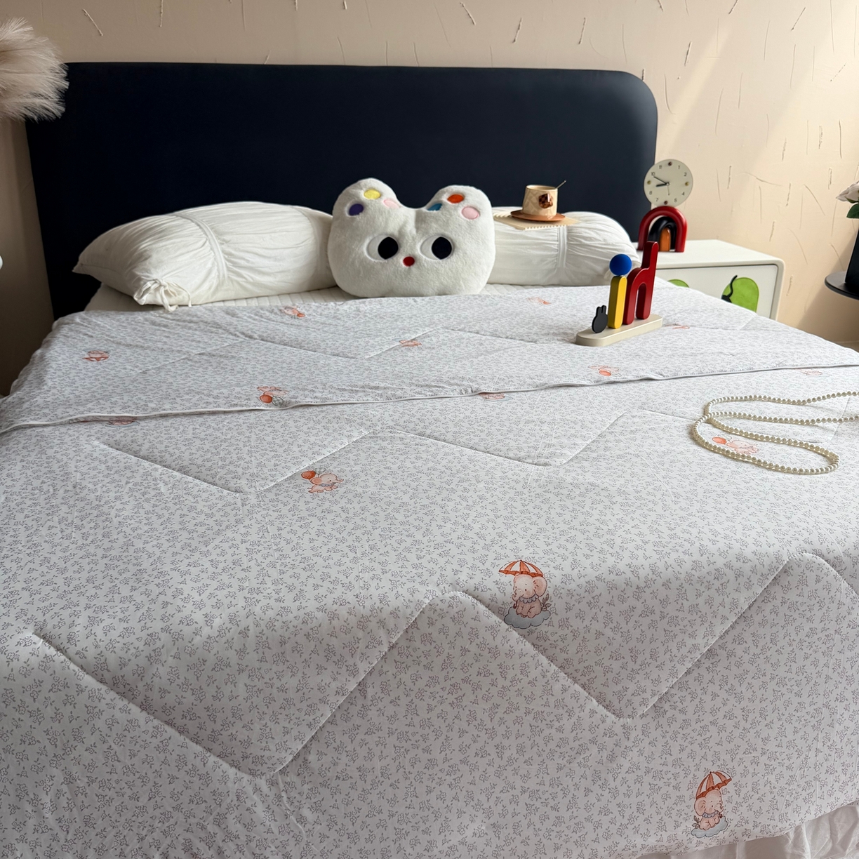 91家纺网 家纺一手货源 找家纺 莱豫家纺 2026春夏新款A类凉感小冰皮夏凉被夏被空调被 可爱小象