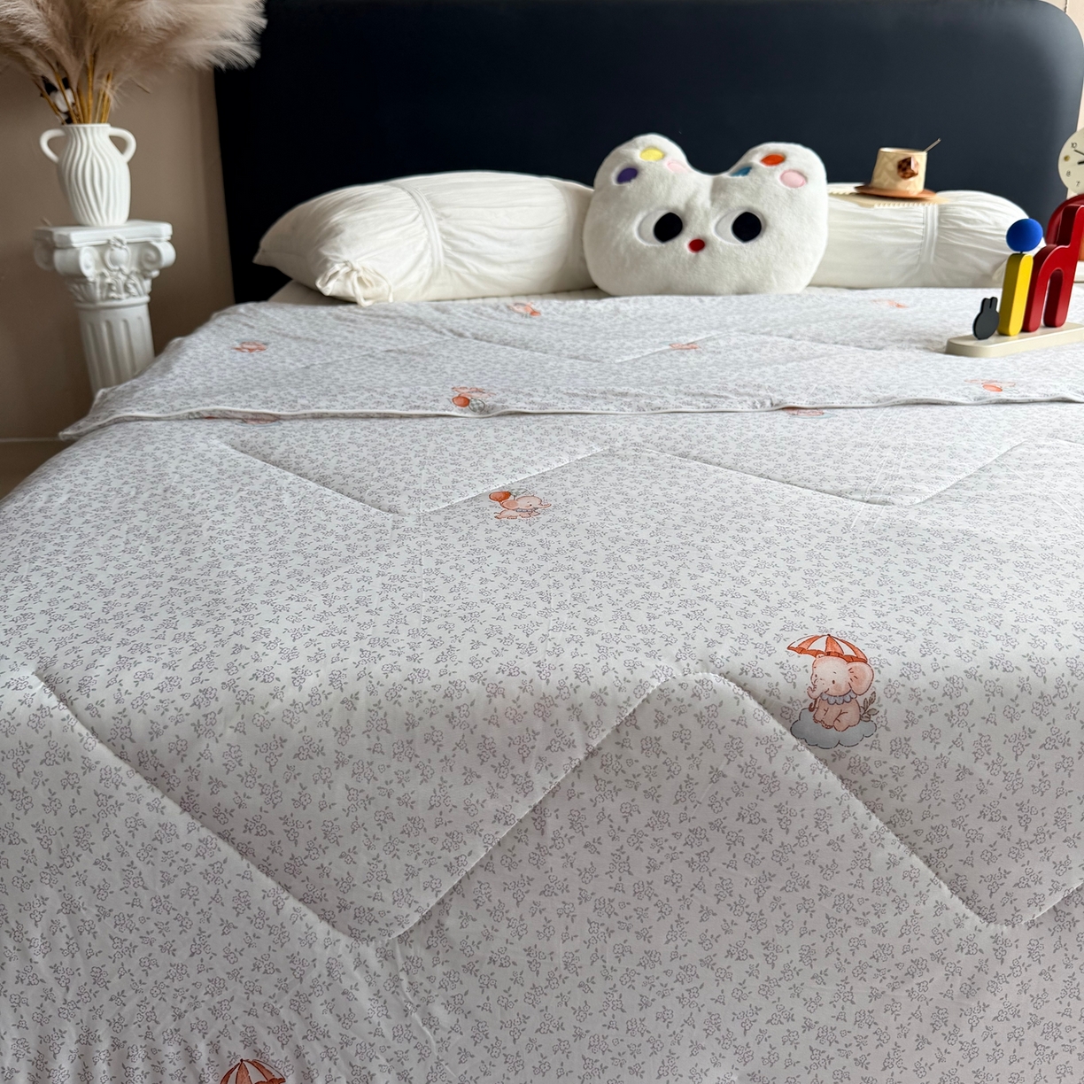 91家纺网 家纺一手货源 找家纺 莱豫家纺 2026春夏新款A类凉感小冰皮夏凉被夏被空调被 可爱小象