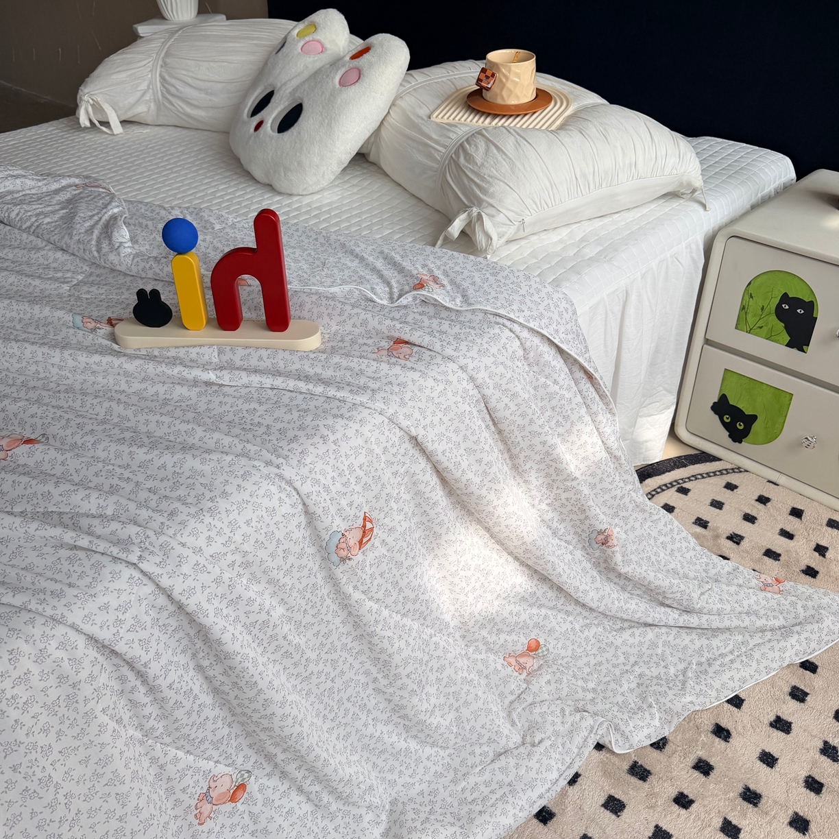 91家纺网 家纺一手货源 找家纺 莱豫家纺 2026春夏新款A类凉感小冰皮夏凉被夏被空调被 可爱小象