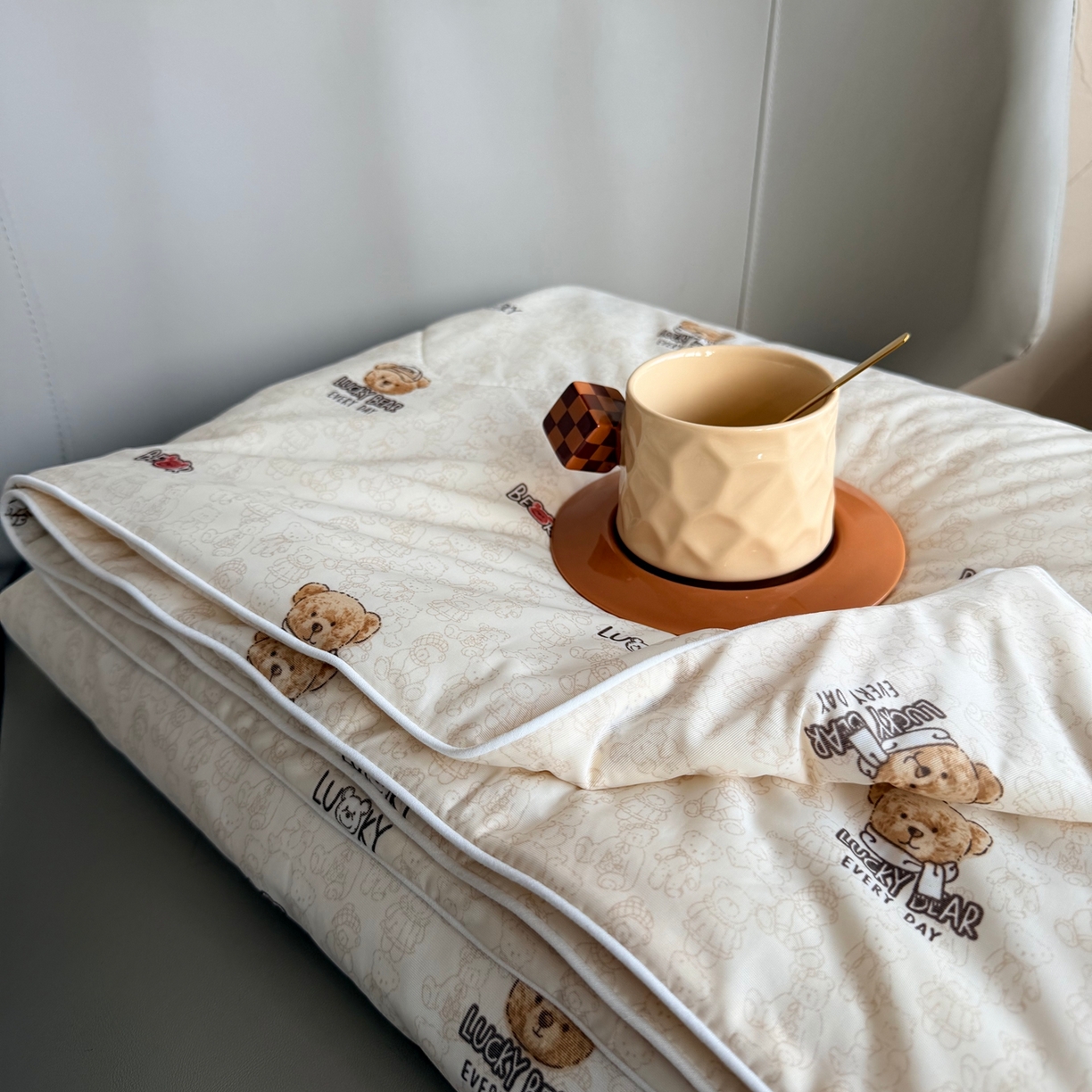 莱豫家纺 2026春夏新款A类凉感小冰皮夏凉被夏被空调被 可爱小熊