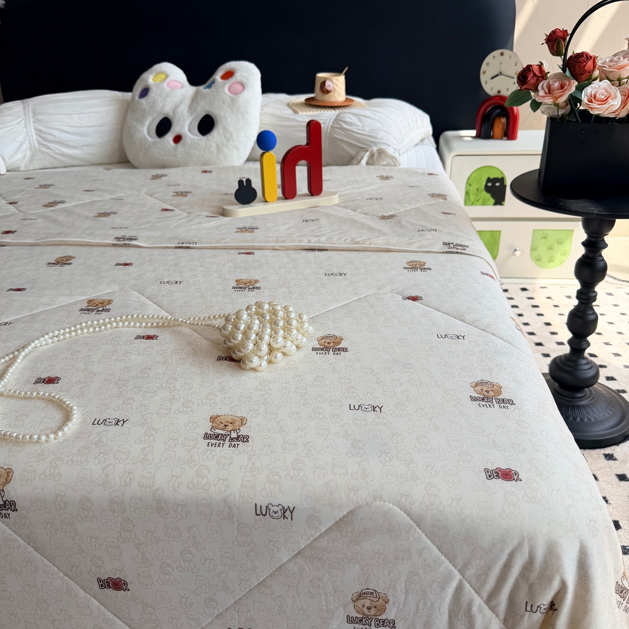 91家纺网 家纺一手货源 找家纺 莱豫家纺 2026春夏新款A类凉感小冰皮夏凉被夏被空调被 可爱小熊