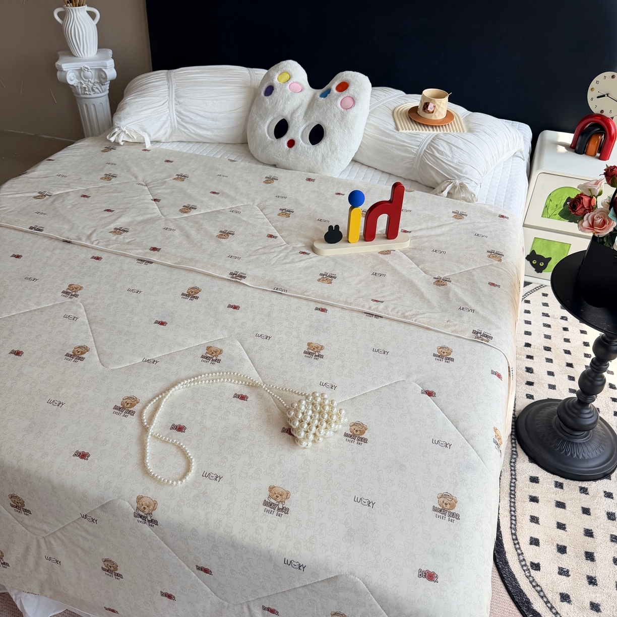 91家纺网 家纺一手货源 找家纺 莱豫家纺 2026春夏新款A类凉感小冰皮夏凉被夏被空调被 可爱小熊