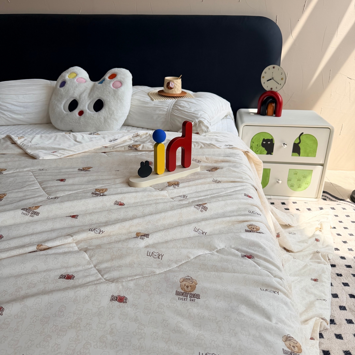 91家纺网 家纺一手货源 找家纺 莱豫家纺 2026春夏新款A类凉感小冰皮夏凉被夏被空调被 可爱小熊