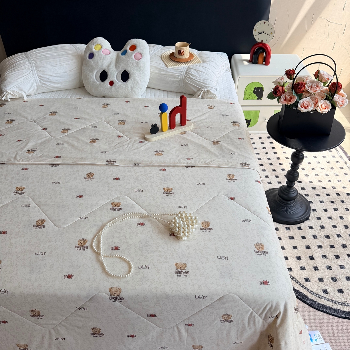 91家纺网 家纺一手货源 找家纺 莱豫家纺 2026春夏新款A类凉感小冰皮夏凉被夏被空调被 可爱小熊