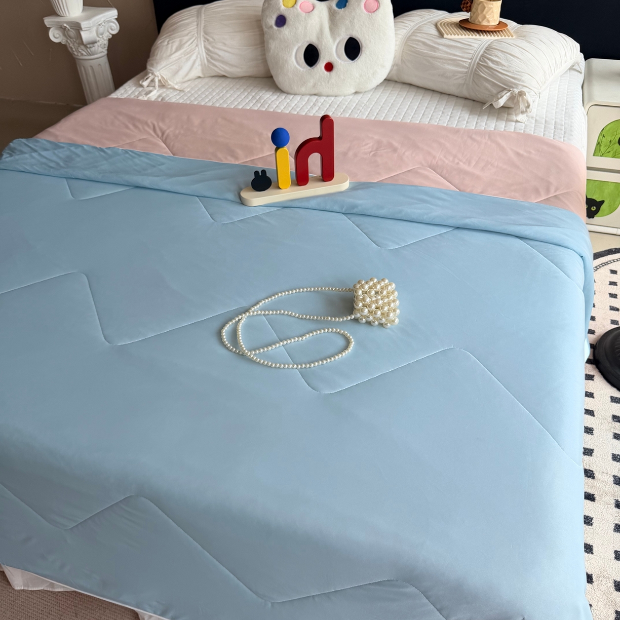 91家纺网 家纺一手货源 找家纺 莱豫家纺 2026春夏新款A类凉感小冰皮夏凉被夏被空调被 可甜可盐