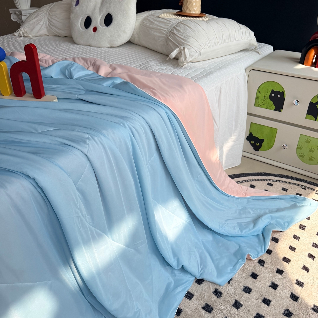 91家纺网 家纺一手货源 找家纺 莱豫家纺 2026春夏新款A类凉感小冰皮夏凉被夏被空调被 可甜可盐