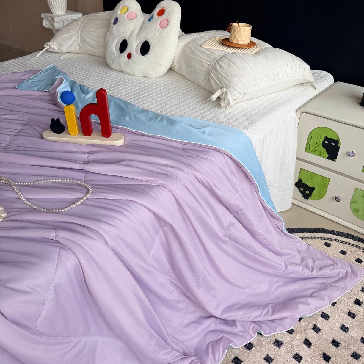 91家纺网 家纺一手货源 找家纺 莱豫家纺 2026春夏新款A类凉感小冰皮夏凉被夏被空调被 梅泥耶